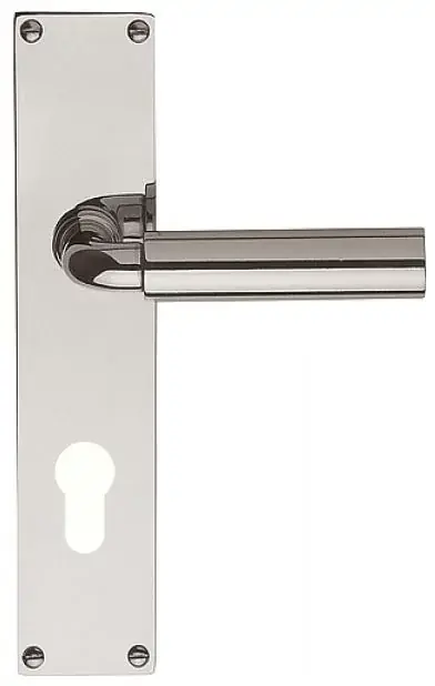 Nu Kopen Deurklink op schild cilindergat TIMELESS 1923MPY PC72 glans nikkel