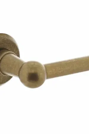 Snelle Levering Intersteel enkele deurklink L bol met rozet ø50x5mm messing getrommeld