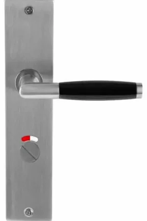 Aanbieding Deurklink Ton Model Massief rvs/Kunststof Op langschild WC63/8