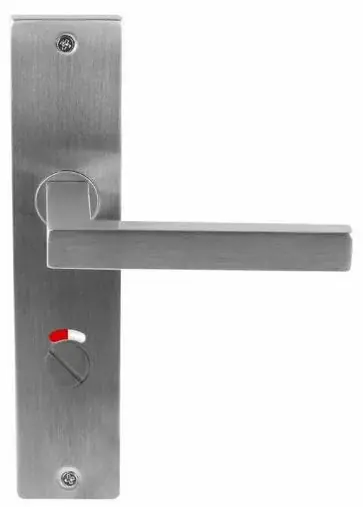 Deurklink Basis vierkant rvs Op langschild WC63/8 Direct Beschikbaar