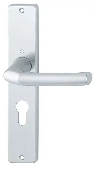 Seizoensaanbieding Hoppe deurklink op schild PC55 aluminium F1