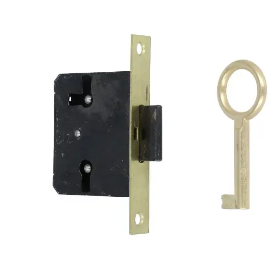 Meubelslot 25 mm inclusief sleutel mat messing Nu Kopen