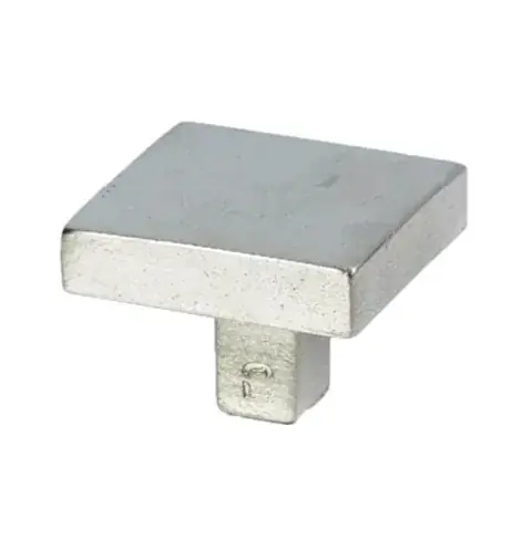 Meubelknop Jolie Carre 40 mm oud zilver Hoge Kwaliteit