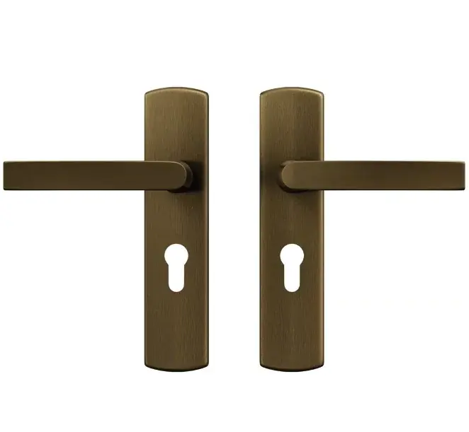 Shop Nu AXA curve klik schild PC55 met deurklink Blok aluminium brons