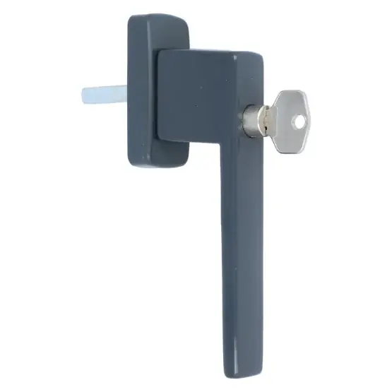 Draaikiepgarnituur afsluitbaar Recht aluminium grijs Speciale Aanbieding