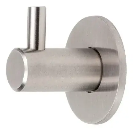 Gecertificeerd Kapstokhaak rvs Rond met sokkel 50 mm