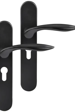 Differnz deurklink Groningen op ovaal schild PC55 mat zwart Hete Deal