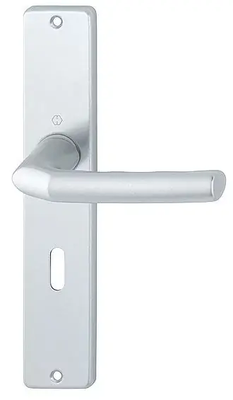 Uitverkoop Hoppe deurklink op schild SL56 aluminium F1