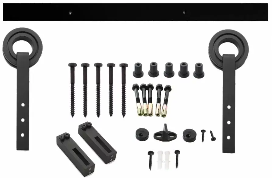 Intersteel Schuifdeur Systeem 2 meter hangrollen met open wiel staal mat zwart Nu Kopen