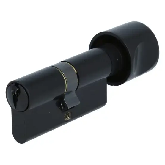 DOM Plura knopcilinder K55/30 SKG2 zwart Nieuw