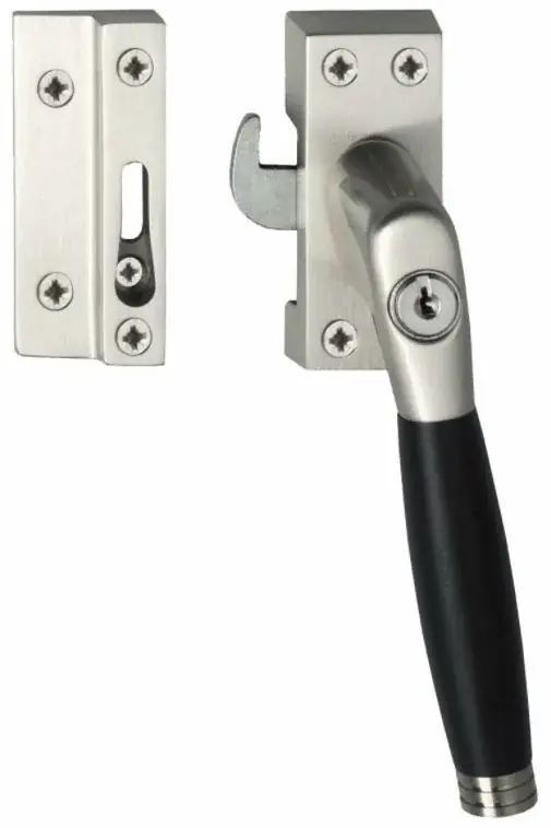 Intersteel SKG1 afsluitbare raamsluiting rechts Ton 222 nikkel mat/ebbenhout compleet Betrouwbaar