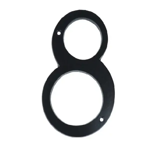 Beste Prijs Huisnummer 8 Extra Groot IJzer zwart 140 mm