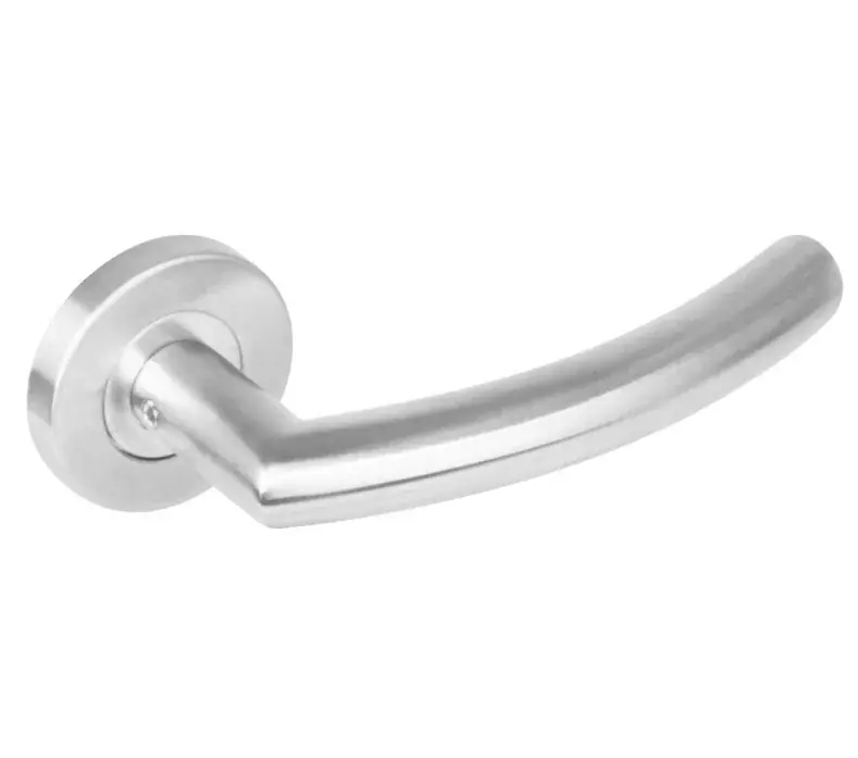 Intersteel deurklink half rond 90° op rond rozet rvs Bestseller