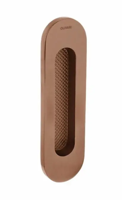 Tijdelijk Beschikbaar Olivari schuifdeurkom Vico 128×37 mm koper mat titaan PVD