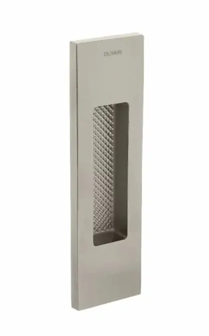 Olivari schuifdeurkom Siro 128×37 mm nikkel mat titaan PVD Tijdelijk Beschikbaar