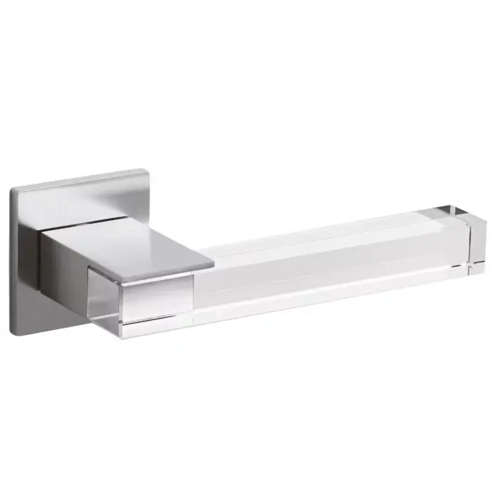 Olivari deurklink Ice Cube op rozet chroom mat transparant Seizoensaanbieding