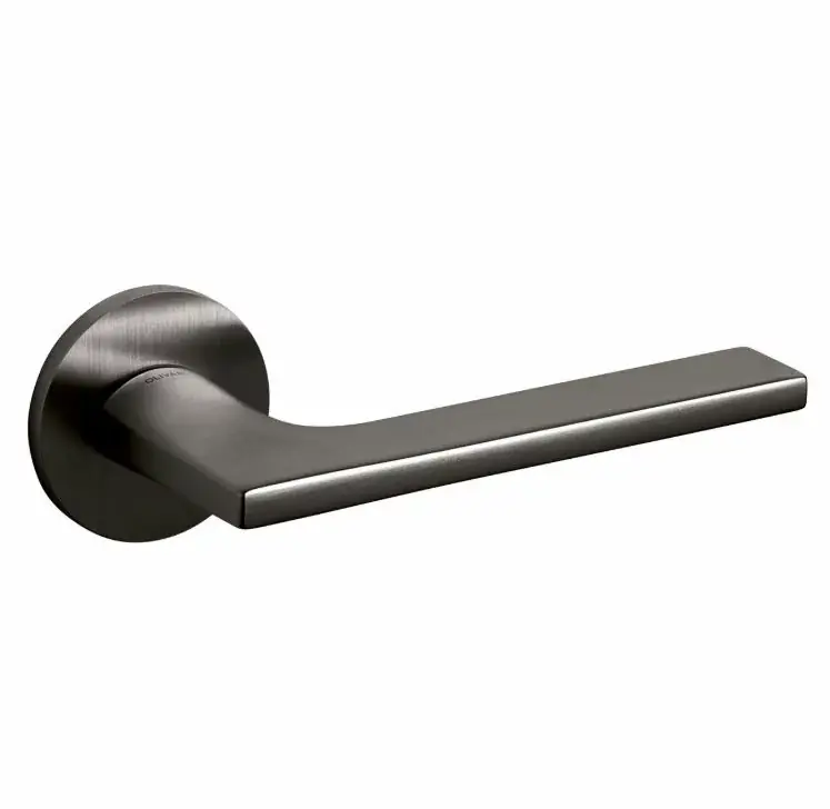 Speciale Aanbieding Olivari deurklink Lotus op rozet antraciet mat titaan PVD