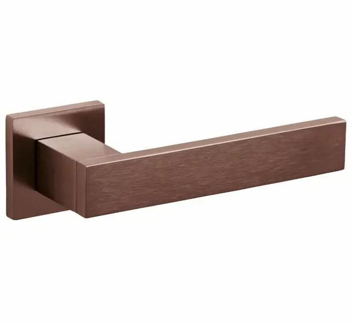Aanbieding Olivari deurklink Diana op rozet brons mat titaan PVD