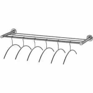 Beste Prijs Intersteel garderobe 1 meter met 6 kledinghangers rvs