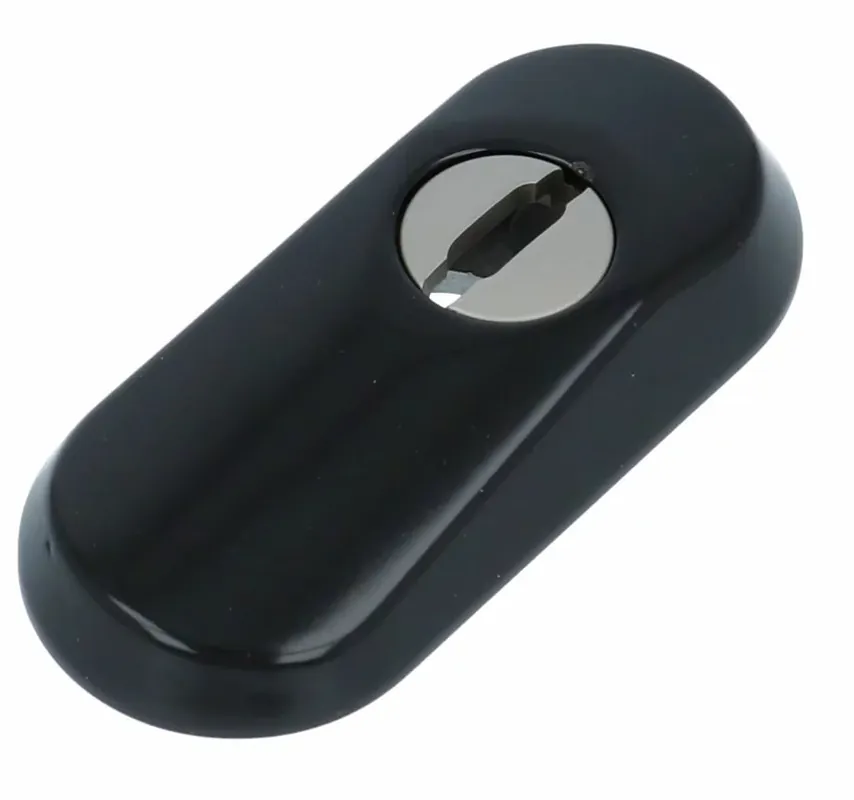 Veiligheid-Schuifrozet + kerntrekbeveiliging Ovaal 80x35x12mm zwart Hoge Kwaliteit