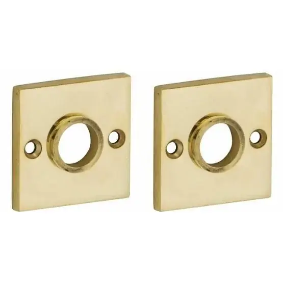 Set van twee krukrozetten Bauhaus messing ongelakt Gratis Retour