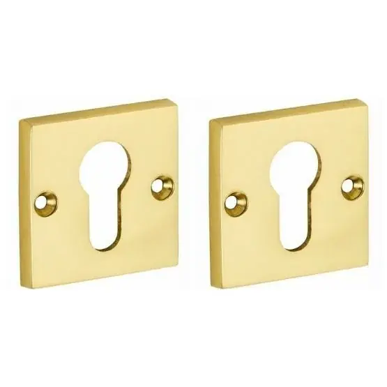 Set van twee PC-plaatjes Bauhaus messing ongelakt Must-Have