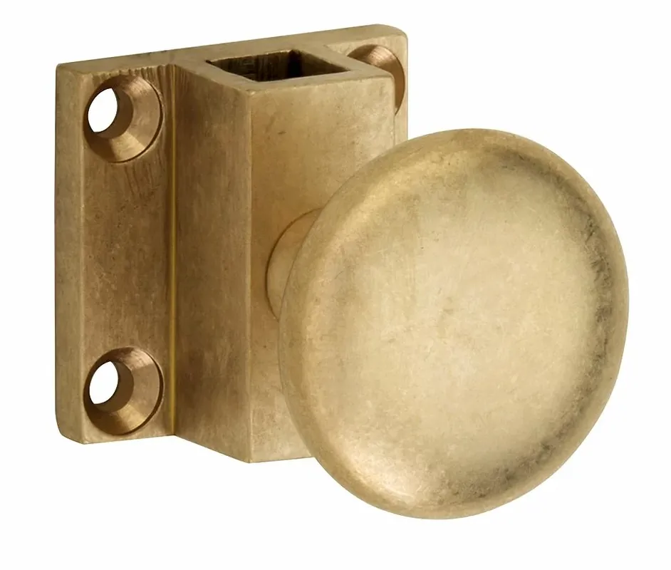 Espagnolet trekknop Elegant voor vierkante stang messing antiek Aanbieding