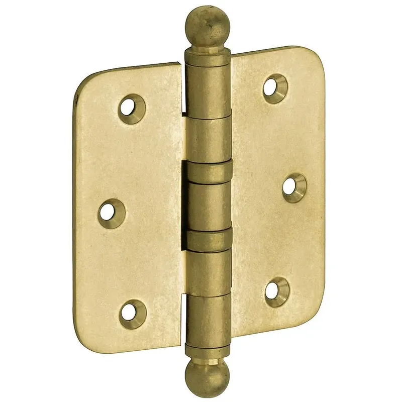 Kogellagerscharnier 89×89 ronde hoek bol messing antiek Bestseller