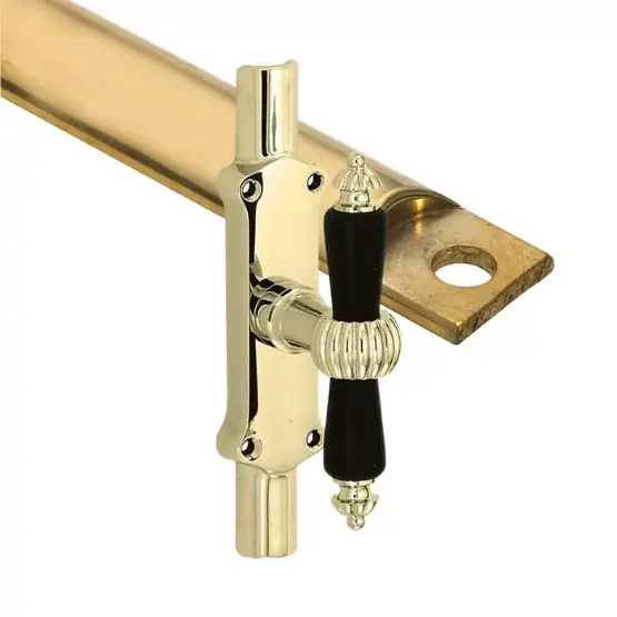 Bestseller Kruk-espagnolet Nouveau ebben messing gelakt inclusief 1 stang