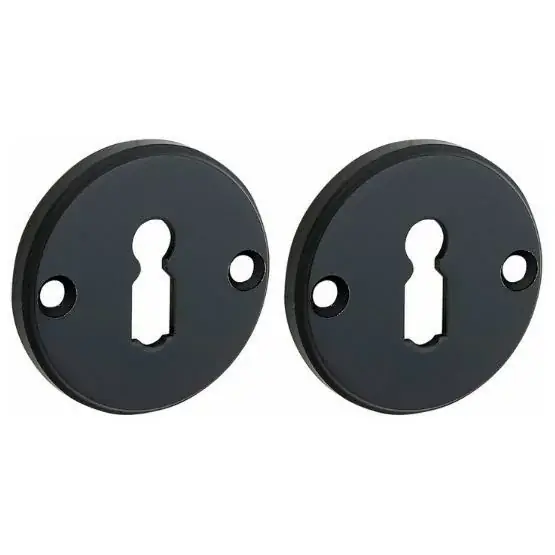Set van twee sleutelplaatjes Facet BB mat zwart Exclusieve Aanbieding