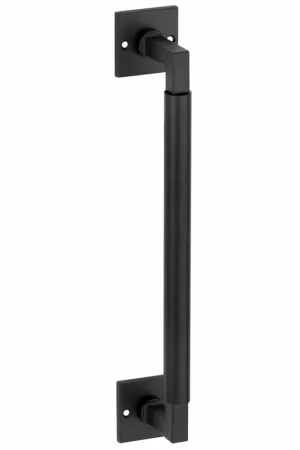 Deurgreep Bauhaus vierkant rozet 182 mm mat zwart Express Levering