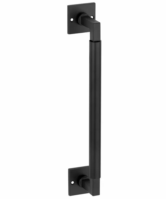 Deurgreep Bauhaus vierkant rozet 182 mm mat zwart Express Levering