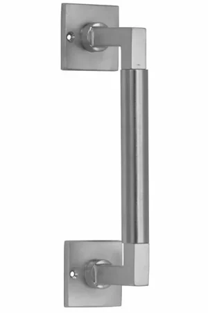 Deurgreep Bauhaus vierkant rozet 182 mm mat nikkel ongelakt Snelle Levering