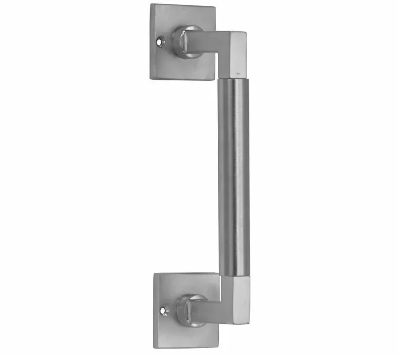 Deurgreep Bauhaus vierkant rozet 182 mm mat nikkel ongelakt Snelle Levering