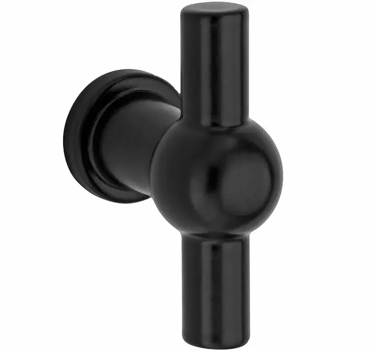 Tijdelijk Beschikbaar Meubelknop Chemin de Fer 58x10mm mat zwart