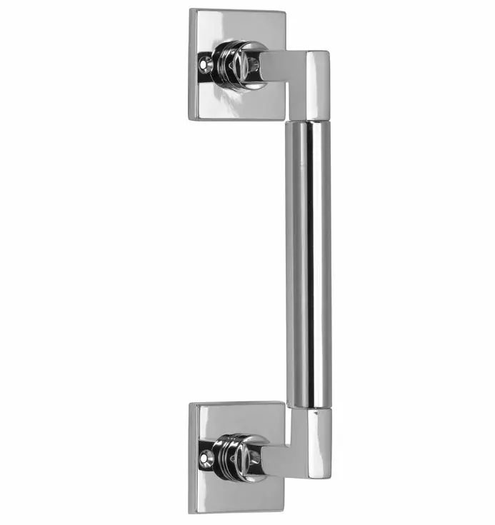 Laatste Versie Deurgreep Bauhaus vierkant rozet 182 mm glans nikkel