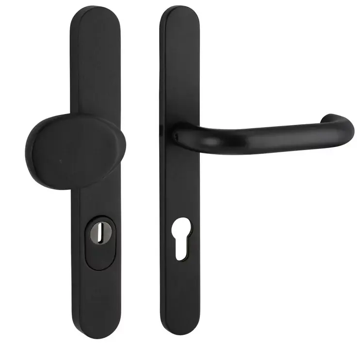 Fabrieksprijs SKG3 PC72 knop/kruk U op ovaal smal schild PRIO + kerntrekbeveiliging zwart