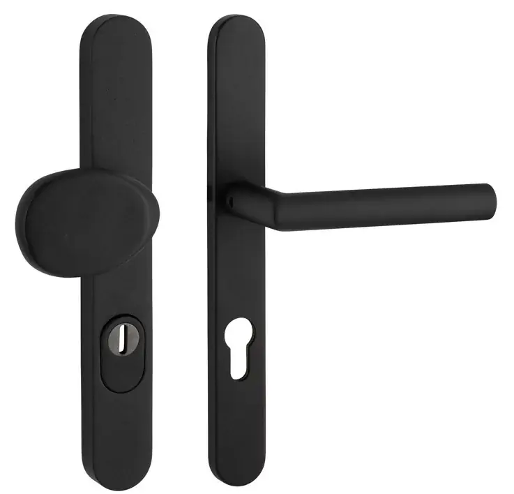 Hoge Kwaliteit SKG3 PC72 knop/kruk T op ovaal smal schild PRIO + kerntrekbeveiliging zwart