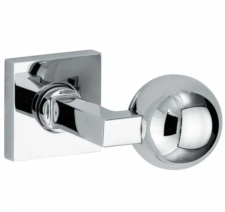 Meest Verkocht Knopkruk op geveerd rozet verdekt Bauhaus glans chroom