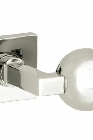 Weekendaanbieding Knopkruk op geveerd rozet verdekt Bauhaus glans nikkel