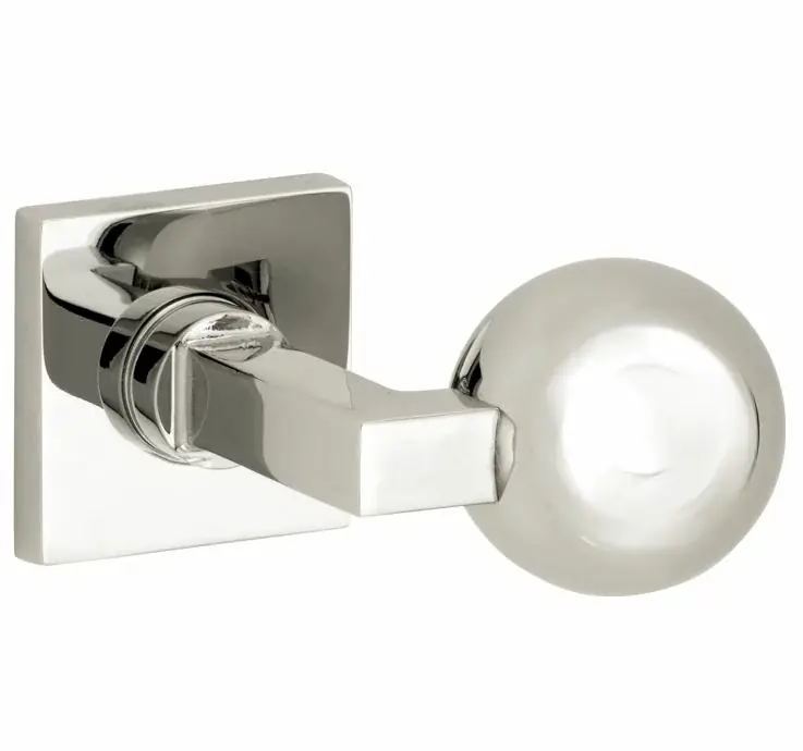 Weekendaanbieding Knopkruk op geveerd rozet verdekt Bauhaus glans nikkel