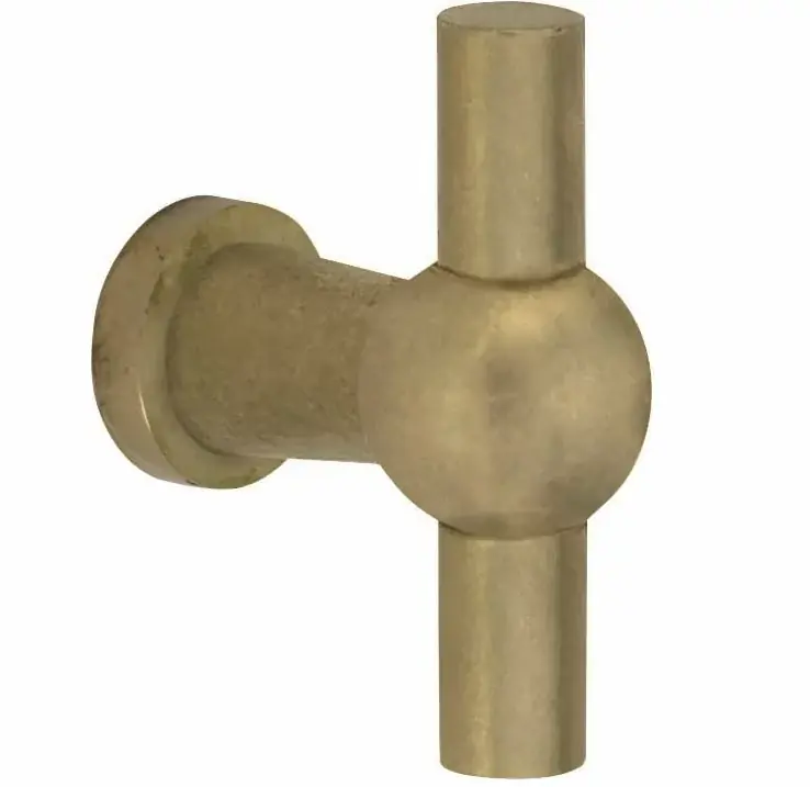 Meubelknop Chemin de Fer 58x10mm messing antiek Meest Verkocht