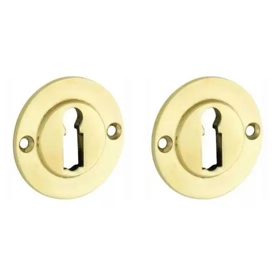 Beste Prijs Set van twee sleutelplaatjes Chemin de Fer 40mm BB messing ongelakt