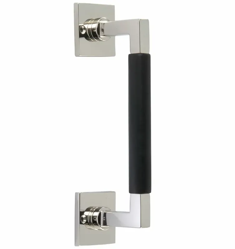 Exclusieve Aanbieding Deurgreep Bauhaus ebben vierkant rozet 182 mm glans nikkel