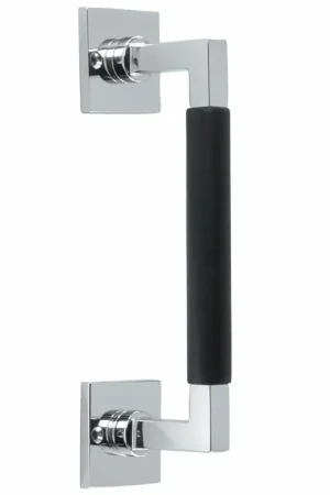 Uitverkoop Deurgreep Bauhaus ebben vierkant rozet 182 mm glans chroom