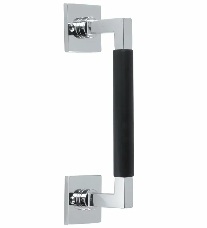 Uitverkoop Deurgreep Bauhaus ebben vierkant rozet 182 mm glans chroom