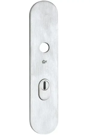 Aanbieding SKG3 ovaal schild PC92 buiten met kerntrekbeveiliging mat chroom