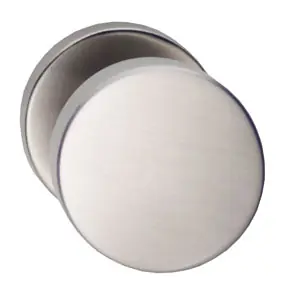 Uitverkoop Intersteel knop rond vast op rozet staal + 7mm nok rvs
