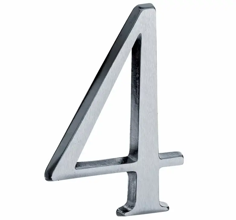 Huisnummer 4 Roman 120 mm mat chroom Must-Have