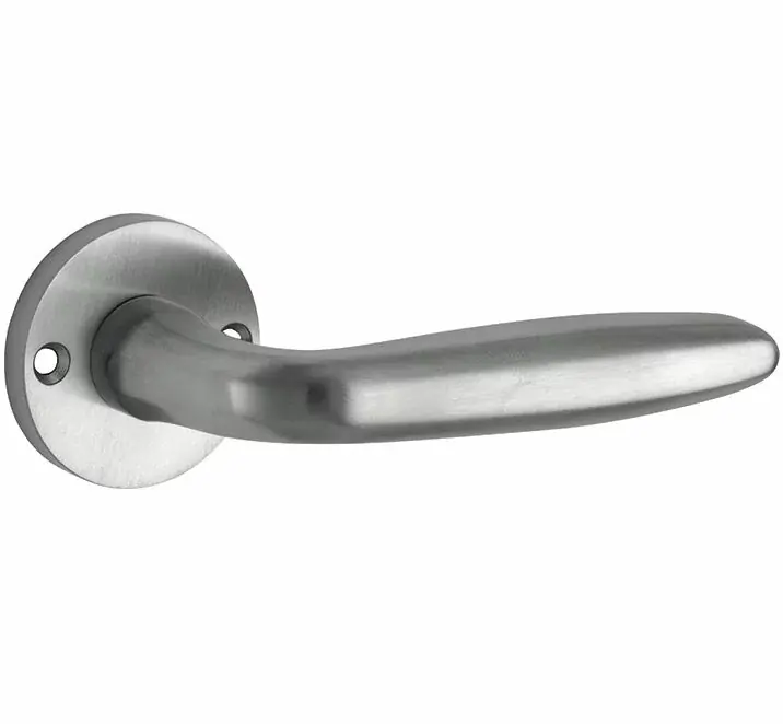 Weekendaanbieding Deurklink op ongeveerd rozet Banaan/Elegant mat nikkel ongelakt